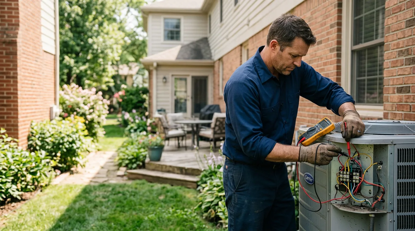HVAC technician working near Versailles, KY